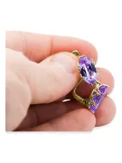 Des boucles d'oreilles Alexandrite Or jaune 14 carats Bijoux vintage vec021y